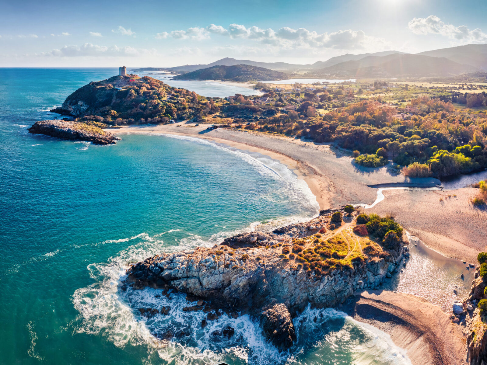 View,From,Flying,Drone.,Astonishing,Spring,View,Of,Popular,Tourist
