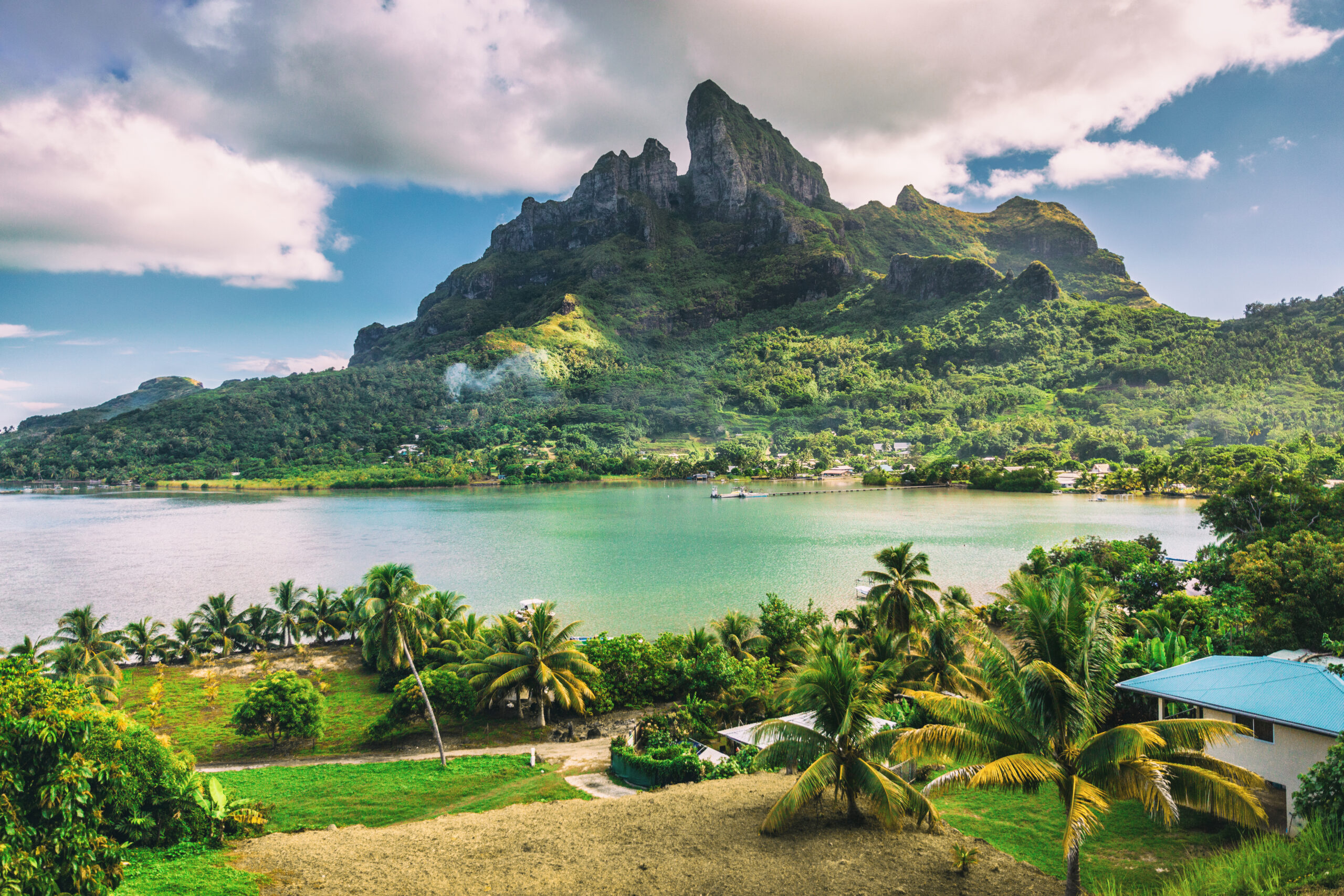 Bora,Bora,And,Mount,Otemanu,Nature,Landscape,In,Tahiti,,French