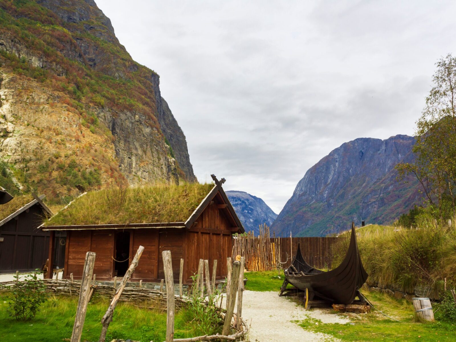 Viking,Village,Surrounded,By,Fjord,Landscape