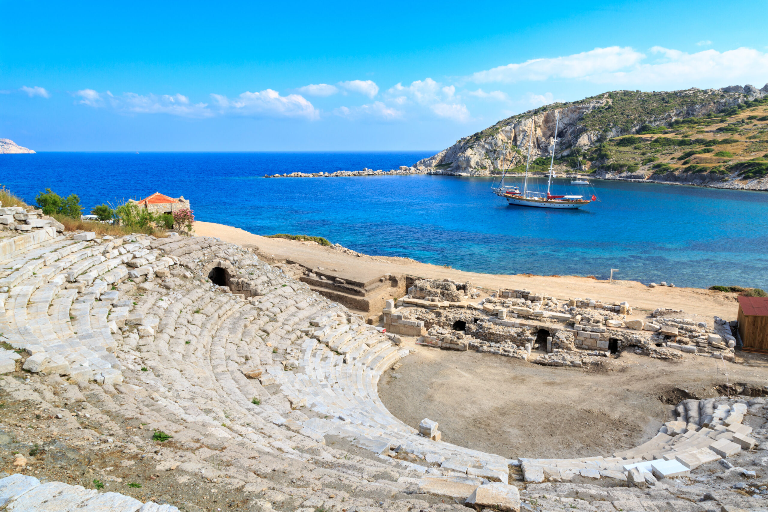 Amphitheater,Of,Ancient,Greek,City,Knidos,In,Datca,,Turkey
