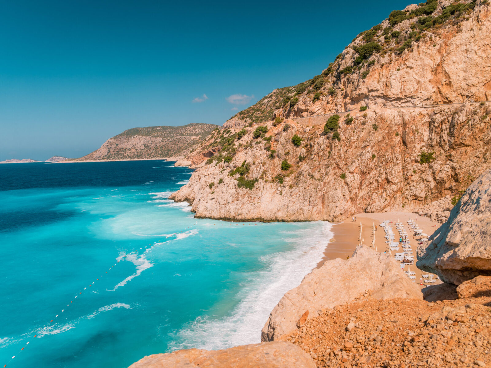 Kaputas,Beach,,,Lycia,Coast,On,A,Bright,Summer,Day