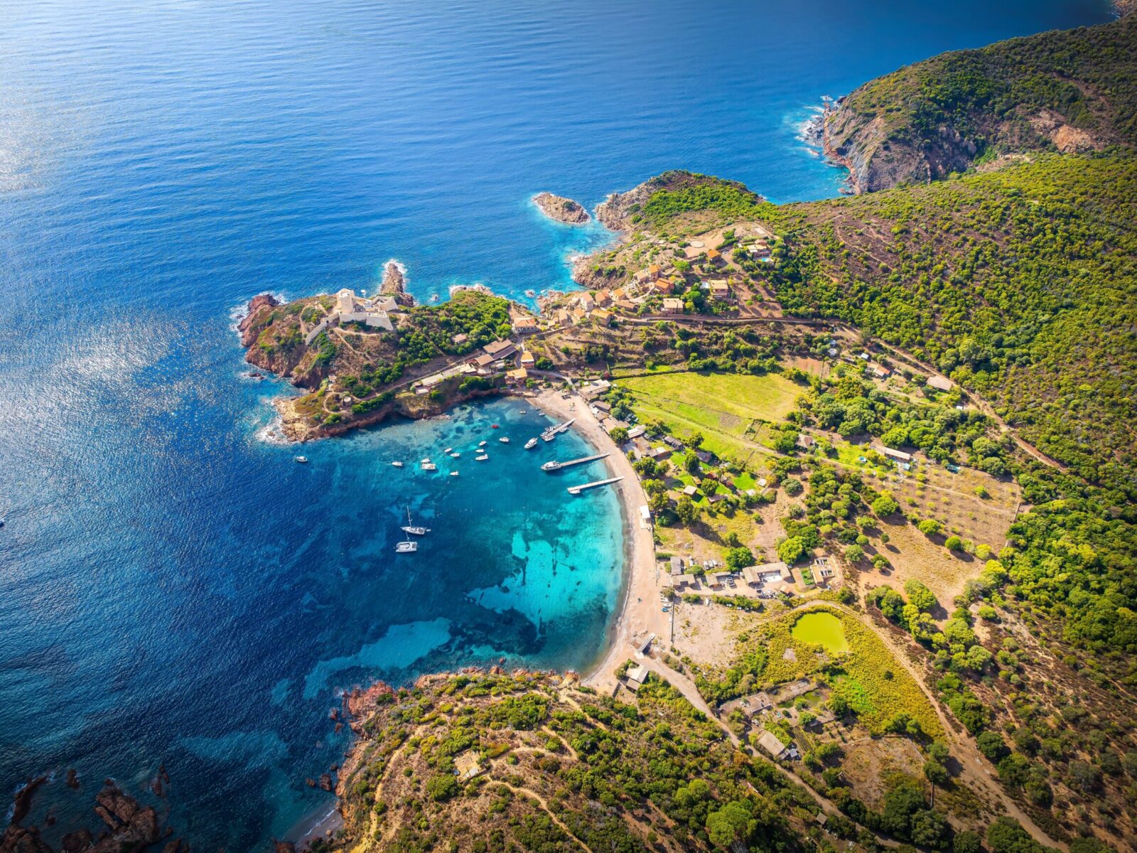 Landscape,With,Girolata,Bay,In,Scandola,Natural,Reserve,,Corsica,Island,