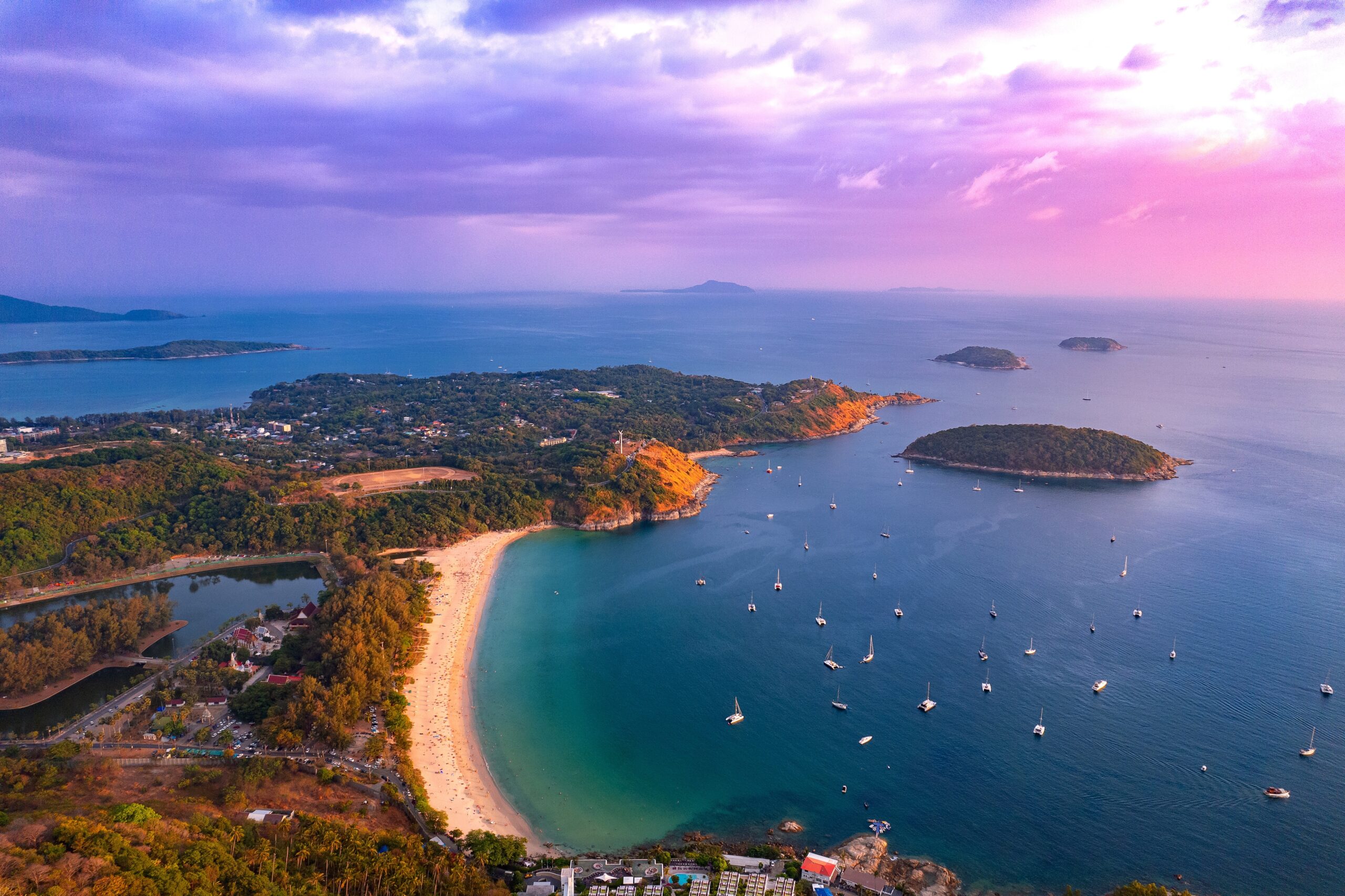 Sunset landscape in Nai Harn beach, Phuket, Thailand.jpg