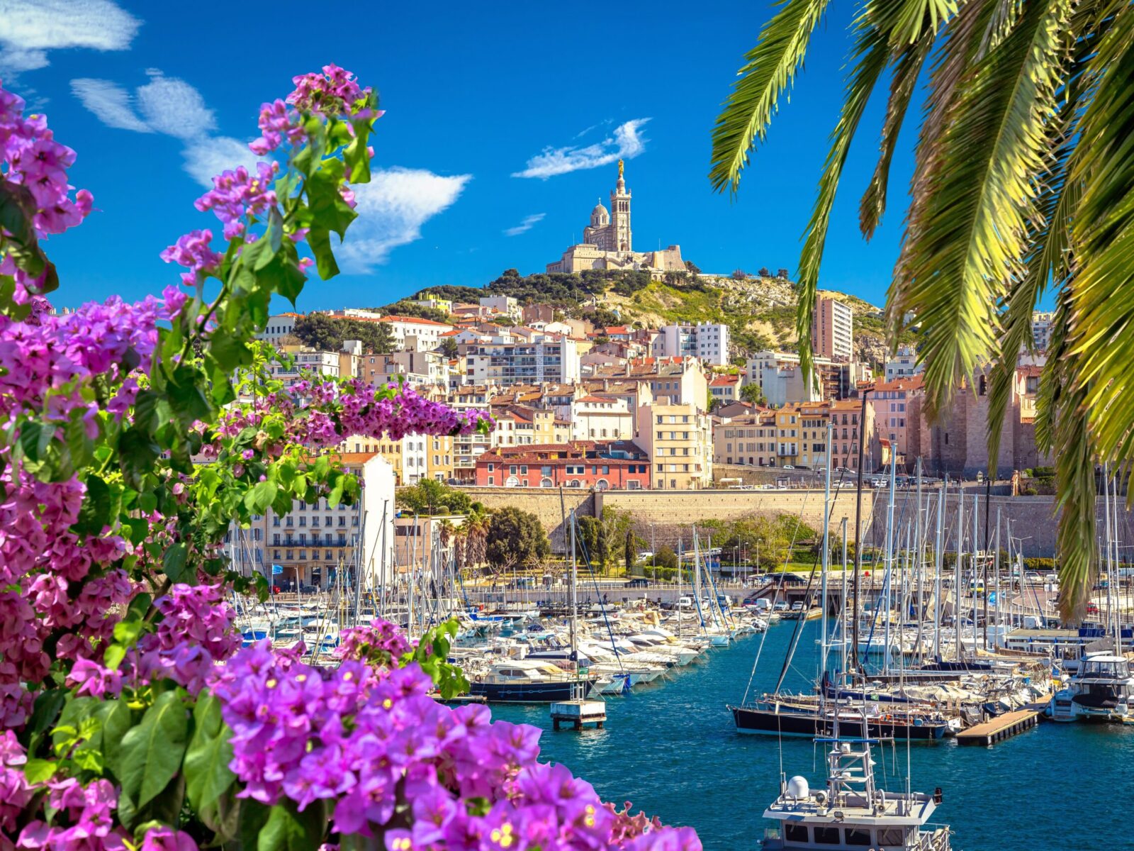 City,Of,Marseille,Harbor,And,Notre,Dame,De,La,Garde