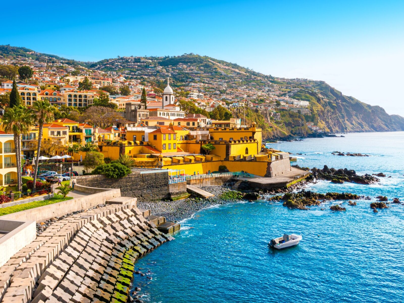 View,Of,Funchal,And,Fuerte,De,Madeira,In,The,Historical