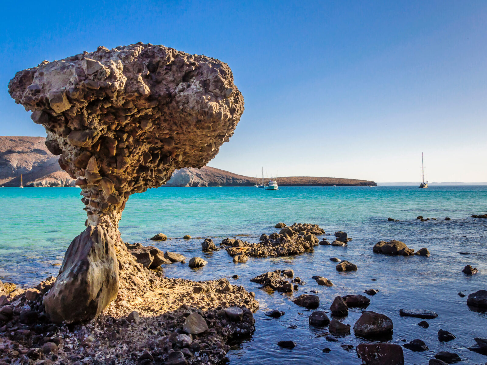 Iconic,Natural,Rock,Formation,,Balandra,Beach,Mushroom,,La,Paz,,Mexico