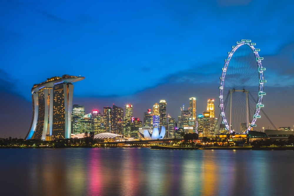 Skyline,Of,Singapore,At,Marina,Bay,And,Gardens