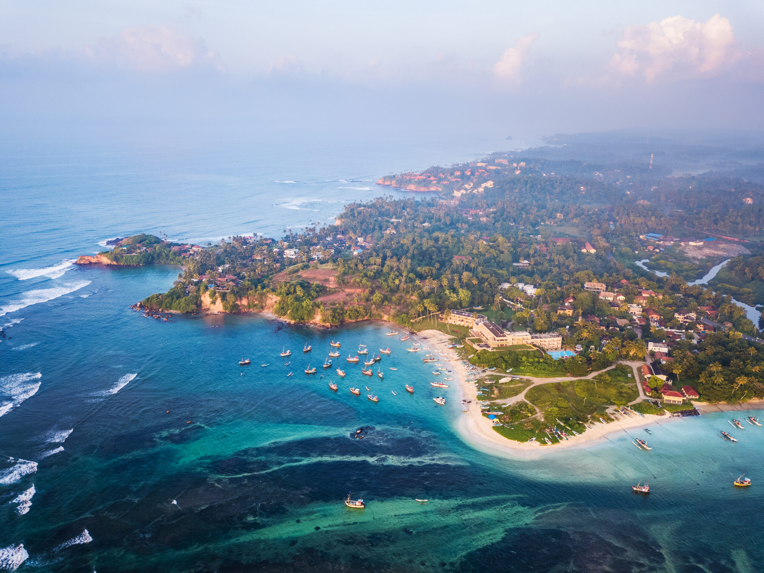 Aerial View of the Coast of Galle, Sri Lanka