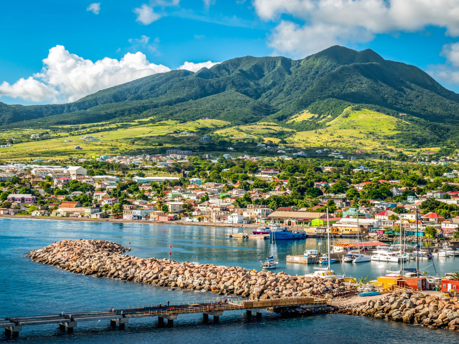 Landscape,Of,St,Kitts,Island,,Leeward,Islands.,View,From,Cruise