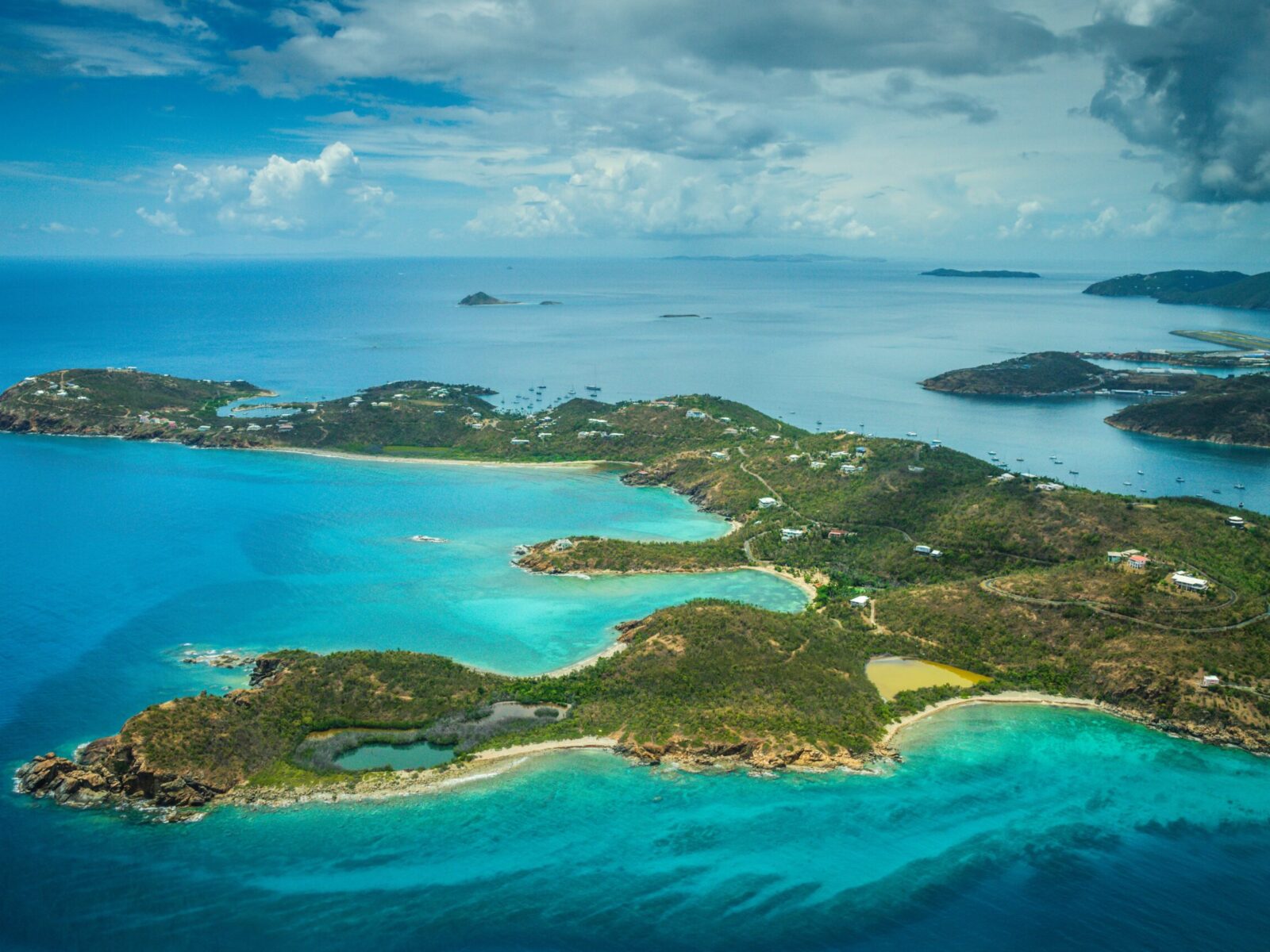 Aerial,View,Of,The,Island,Of,St.,Thomas,As,Seen